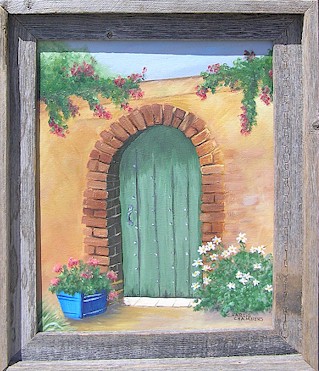 Green Door in Wall